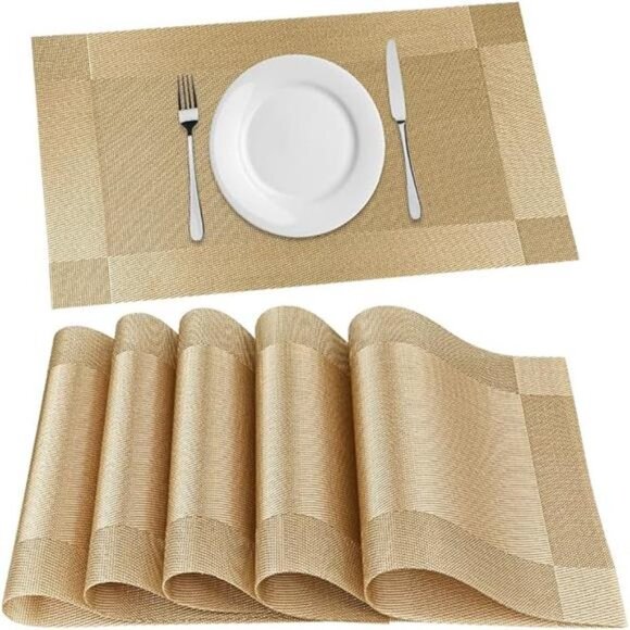 Placemats, Place Mats for Kitchen Dining Table, Heat-Resistant Anti-Skid Stain - Picture 7 of 7